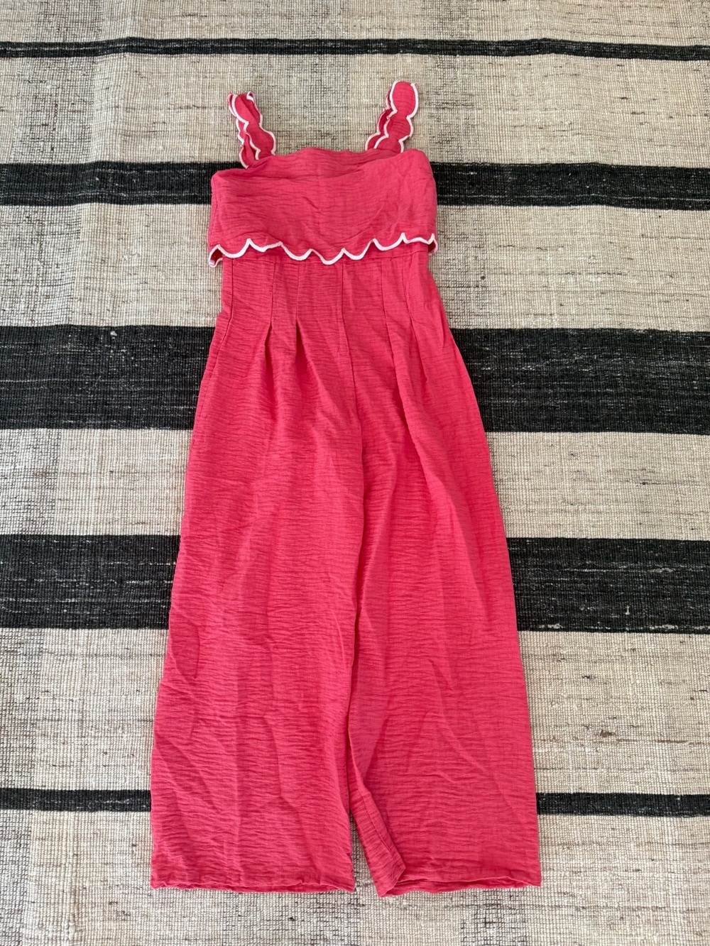 Mayoral Girls Jumpsuit Size 14 (157cm) Scalloped Ruffle Detail